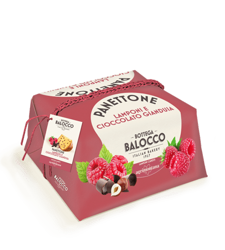 bottega PANETTONE LAMPONI E CIOCCOLATO GIANDUIA 750g